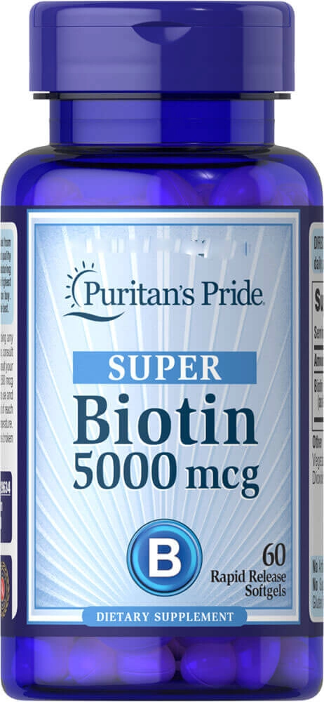 Biotina, 5.000mcg, 60 cápsulas, Puritan's Pride