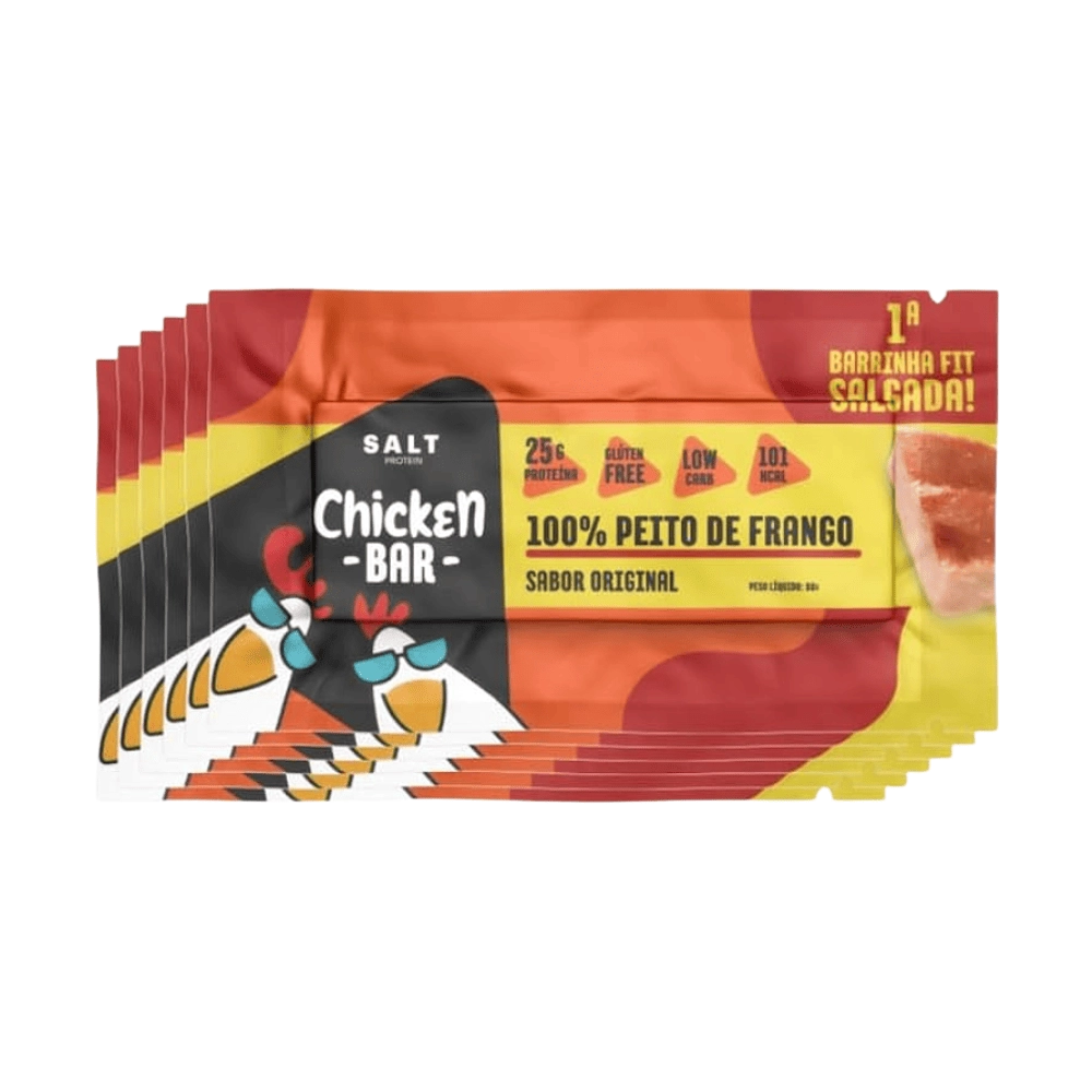 Barra de Proteína Salgada 100% peito de frango 80g - Chicken Bar 