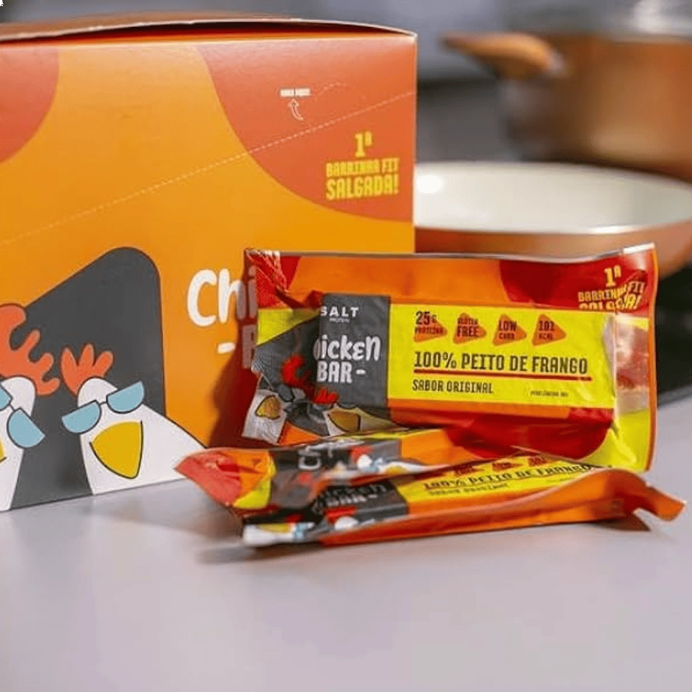 Barra de Proteína Salgada 100% peito de frango 80g - Chicken Bar 