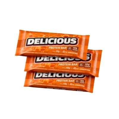 Barra Delicious Protein Bar, 10g de Proteina, 3 Unidades de 40g Cada, Sabores, FTW