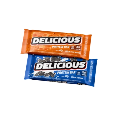 Barra Delicious Protein Bar, 10g de Proteina, 3 Unidades de 40g Cada, Sabores, FTW