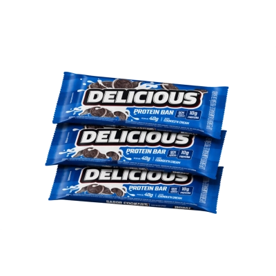 Barra Delicious Protein Bar, 10g de Proteina, 3 Unidades de 40g Cada, Sabores, FTW