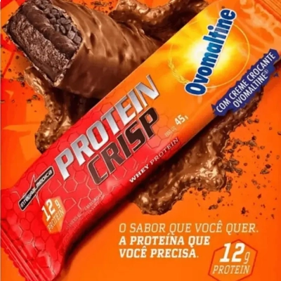 Barra Proteína Crisp Bar, Sabores, 3 Unidades, 45g Cada, Integralmédica