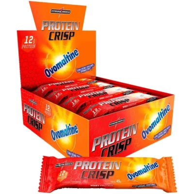 Barra Proteína Crisp Bar, Sabores, 3 Unidades, 45g Cada, Integralmédica