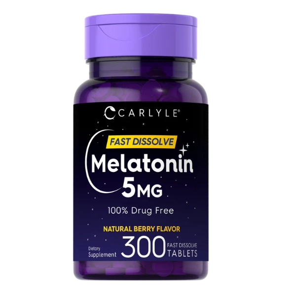 Melatonina 5mg, Fast Dissolve, 300 Comprimidos Sublinguais, Carlyle