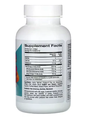 Óleo de Peixe, Ômega-3 Kids, 60 Cápsulas Sabor Morango, California Gold Nutrition