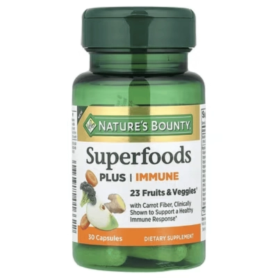 Superfoods Plus + Immune, 30 Cápsulas - Nature's Bounty