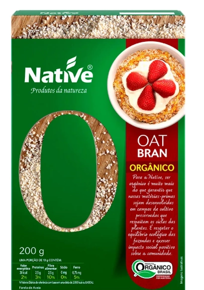 Oat Bran (Farelo de Aveia) Orgânico, 200g, Native 