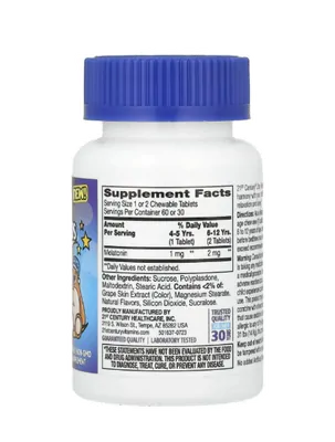 Zoo Friends Sleep, Melatonina Kids 1mg, 60 Gomas Sabor Framboesa, 21st Century