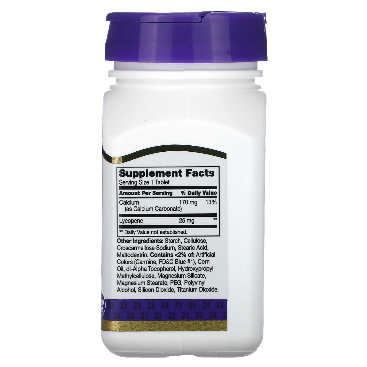 Licopeno (Lycopene), 25mg, 60 Comprimidos, 21st Century