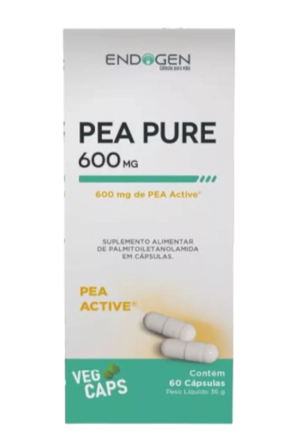 Pea Pure 600mg. Palmitoiletanolamida, 60 Cápsulas, Endogen