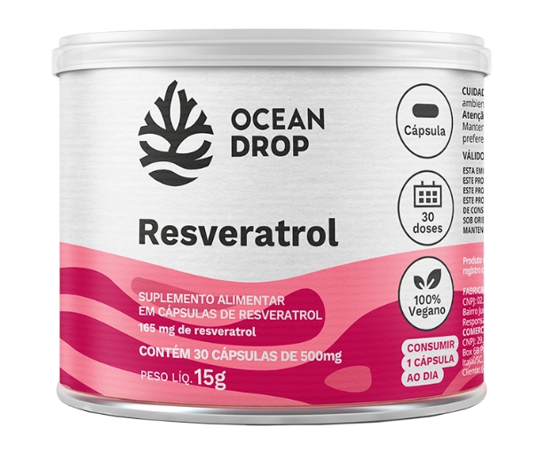 Resveratrol 165mg, 30 cápsulas, Ocean Drop