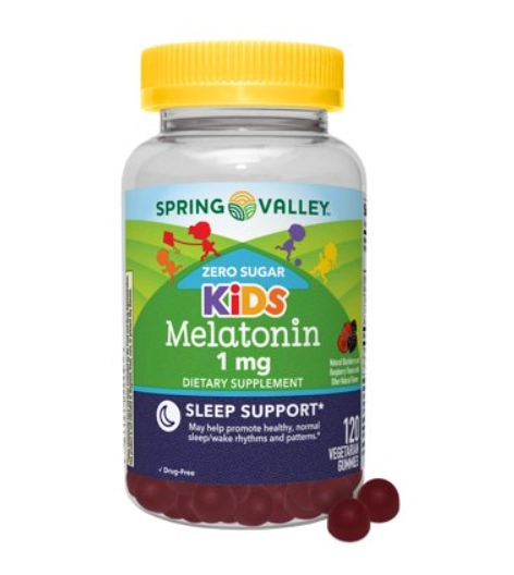 Melatonina Kids 1mg, 120 Gomas Zero açúcar, Spring Valley