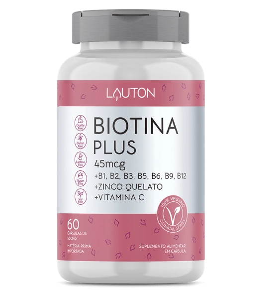 Biotina Plus, 45mcg, 60 Cápsulas, Lauton Nutrition