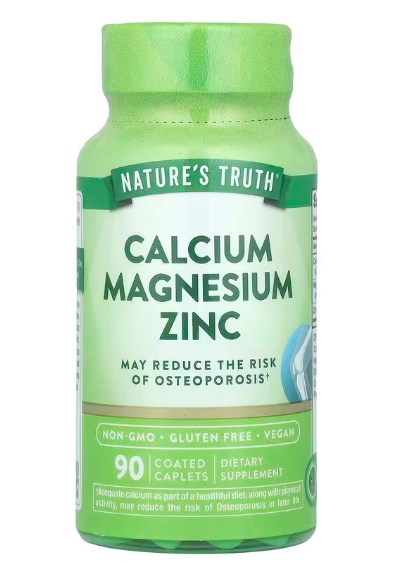 Cálcio Magnésio Zinco, 90 Cápsulas, Nature's Truth