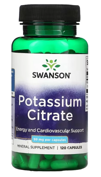 Citrato de Potássio, 99mg, 120 Cápsulas, Swanson