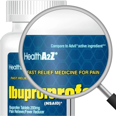 Ibuprofeno 200mg, 500 Comprimidos, HealthA2Z