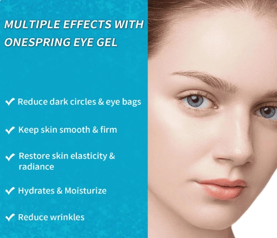Gel Para Olhos Inchados e Reduz Rugas, com Retinol e Colágeno, 24 Pares de Almofadas Adesivas, Onespring