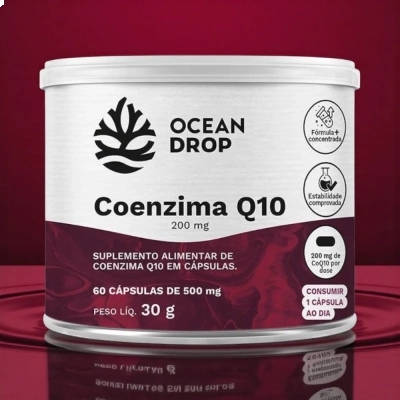 Coenzima CQ10 200mg, 60 Cápsulas, Ocean Drop