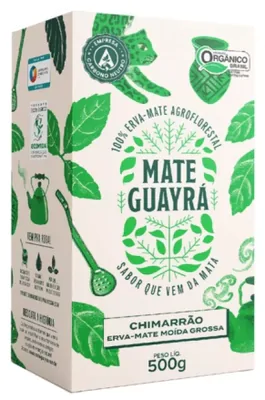 Erva-mate Orgânica, Chimarrão Moída Grossa, 500g, Mate Guayrá