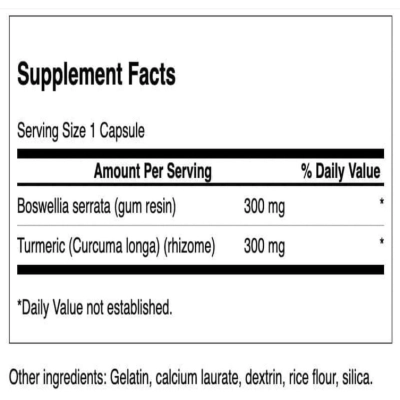 Boswellia e Curcumina, 60 Cápsulas, Swanson 