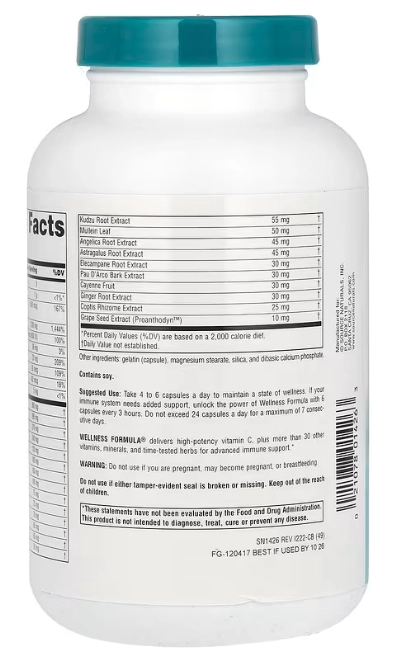 Wellness Formula, Fórmula para o Bem-Estar, Reforço para a Imunidade, 240 Cápsulas, Source Naturals