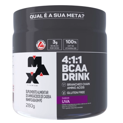 BCAA 4:1:1 Drink Sabores, 280G - Max Titanium