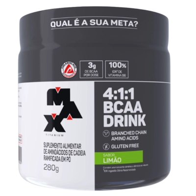 BCAA 4:1:1 Drink Sabores, 280G - Max Titanium