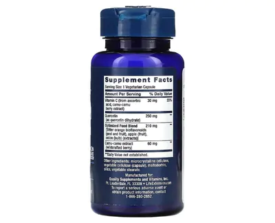 Quercetina otimizada, 250mg, 60 Cápsulas, Life Extension