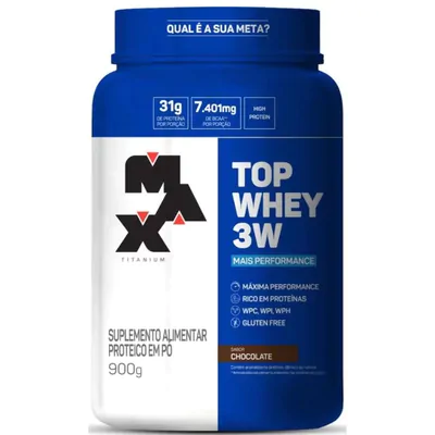 Top Whey 3W + Performance, 900g, Sabor Chocolate, Titanium