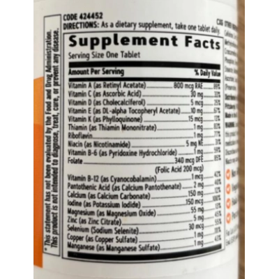 One Daily Multivitamin, 30 Tabletas, GNC Select