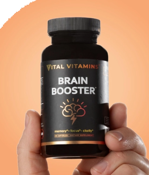 Brain Booster com Bacopa Monnieri, Memória e Foco, 30 Cápsulas, Vital Vitamins