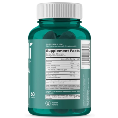 Matcha Mind, Com Cognizin 250mg, 60 Gomas, Golí Nutrition