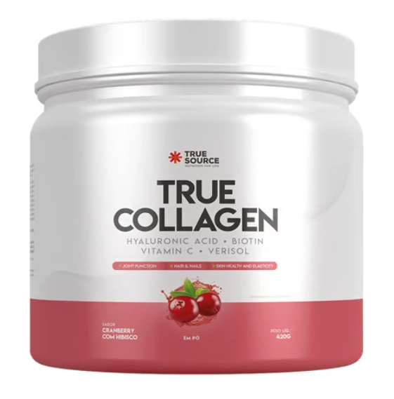 True Collagen, Sabor Cranberry com Hibisco, 420g, True Source