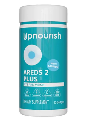 Areds 2 Plus, Vitaminas para os Olhos Senior, Alívio da Cansaço Ocular e Saúde Ocular, 60 Cápsulas, UpNourish