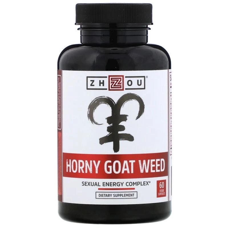 Horny Goat Weed Zhou Nutrition 60 Cápsulas, Complexo de Energia Sexual