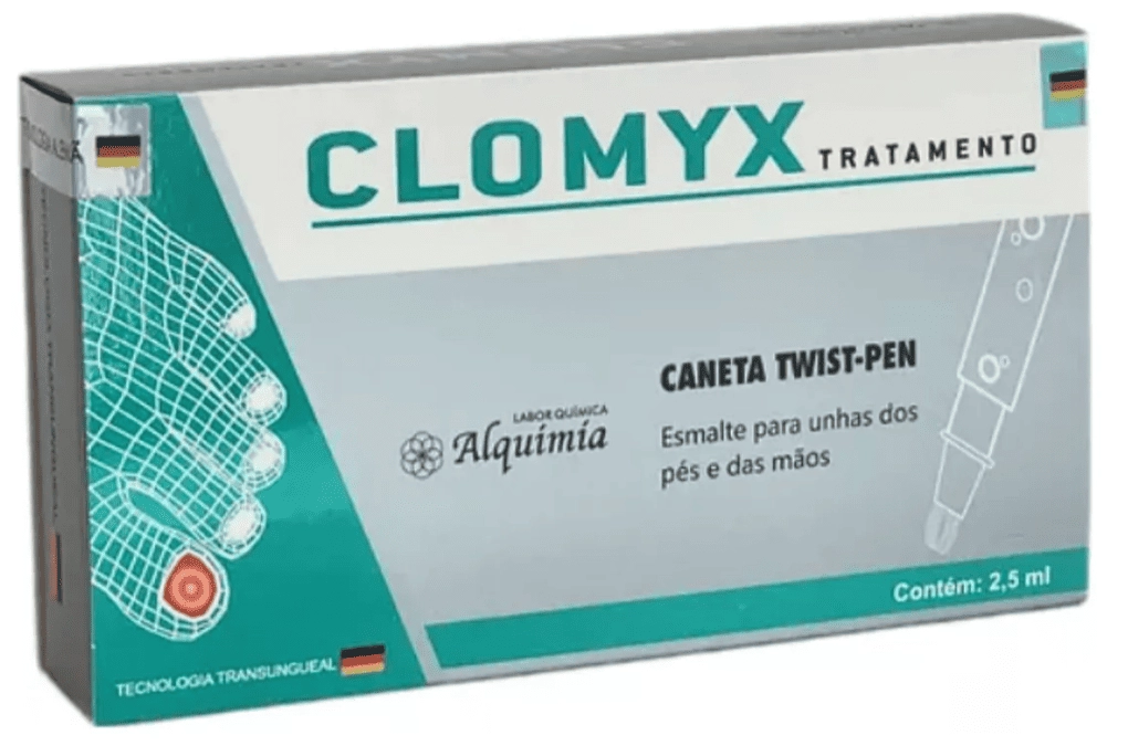 Clomyx, Tratamento Fortalecedor de Unhas contra Fungos e Micose, Tecnologia Alemã 2,5ml, Alquimia