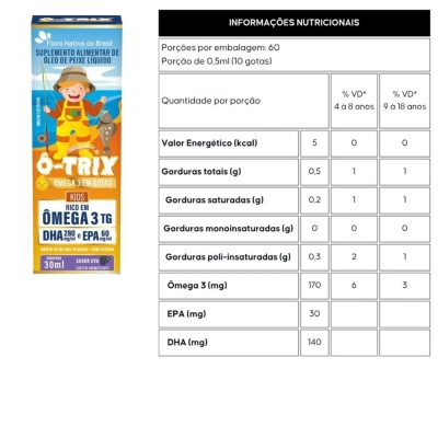 Ômega 3 Infantil em Gotas, DHA e EPA, 30ml, Flora Nativa