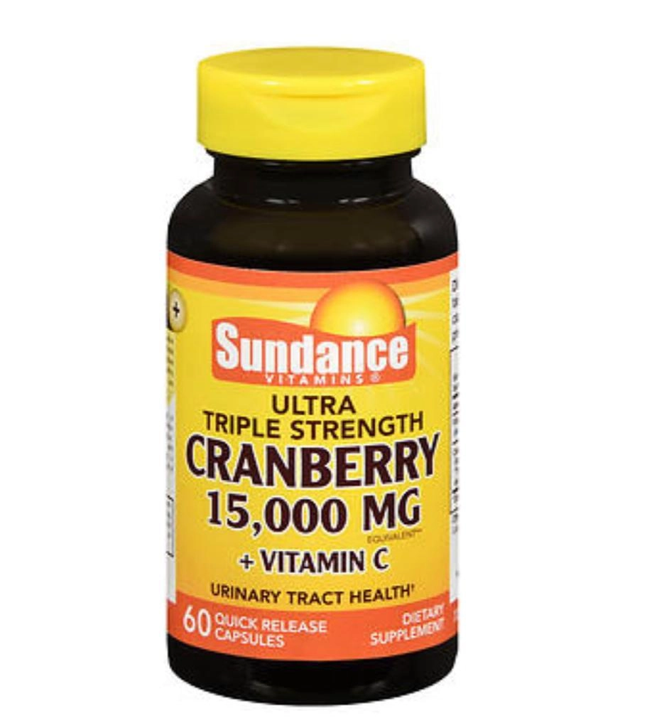 Cranberry de Força Tripla, 30000mg, 60 Cápsulas, Sundance