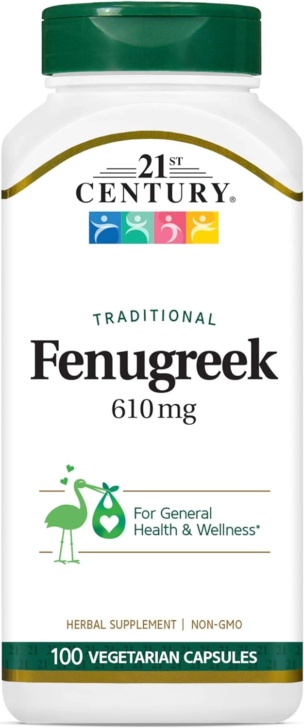 Fenugreek (Feno-grego), 610mg, 100 Capsulas, 21st Century