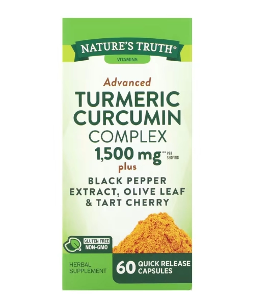 Turmeric, Complexo Cúrcuma 1500mg, 60 Cápsulas, Nature's Truth