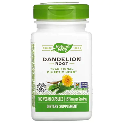 Raiz de Dente de Leão, 525 mg, 100 Cápsulas, Nature's Way
