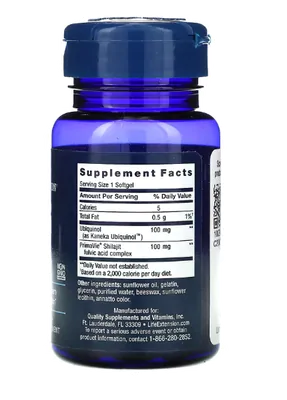 Super Ubiquinol CoQ10, com Mitocondrial Aprimorado, 100mg, 30 Cápsulas, Life Extension