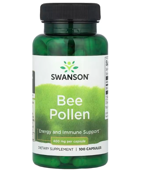 Bee Pollen, Pólen de abelha 800mg, 100 cápsulas, Swanson