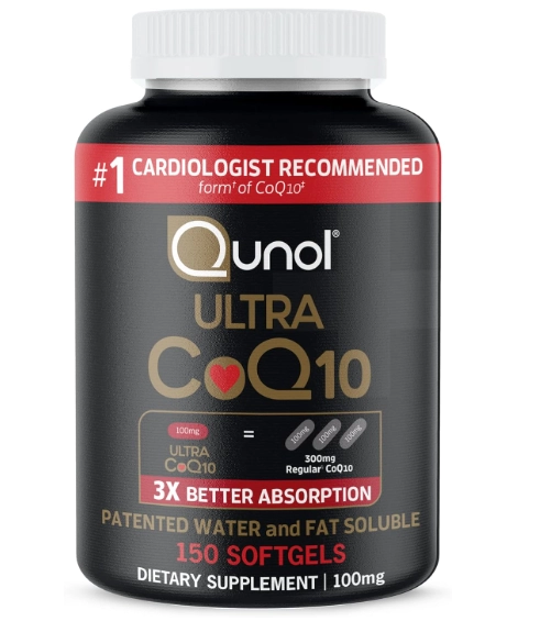 Coenzima CoQ10 100mg, Saúde Vascular e Cardíaca, 150 Cápsulas, Qunol