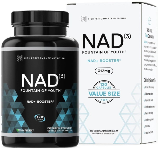 NAD Nicotinamide Riboside, 312mg, 120 Cápsulas, High Performance Nutrition