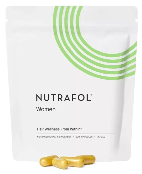 Nutrafol Women, Suplemento Para Cabelos Femininos, Crescimento capilar e queda de cabelo, 120 cápsulas, Refil