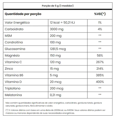 Night Flight Com Glucosamina e Melatonina, Sabor Limão , 150g, Adaptogen