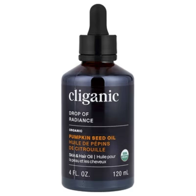 Óleo de Semente de Abóbora Orgânico 100% Puro, 120ml, Cliganic