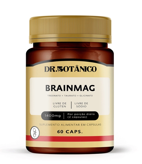Brainmag magnésio 1400mg, 60 cápsulas, Dr. Botânico